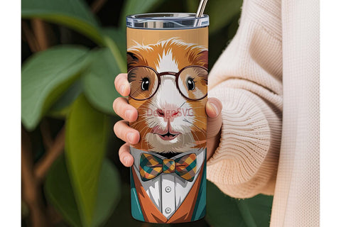 Guinea Pig Professor 20oz Tumbler Wrap Sublimation DesignSVG 
