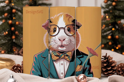 Guinea Pig Professor 20oz Tumbler Wrap Sublimation DesignSVG 