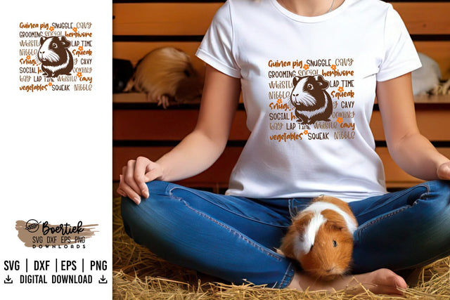 Guinea pig words, SVG file SVG Boertiek 