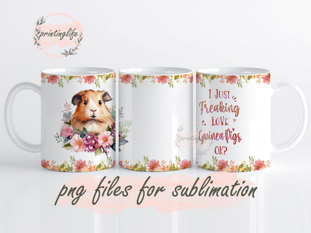 Guinea Pigs Mug Wrap Mug, Guinea Pigs Mug Sublimation Design, Guinea Pigs Mug Wrap, Instant Digital Download PNG Sublimation PrintingLife 