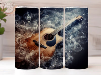 Guitar 20oz Tumbler Png, Straight & Tapered Tumbler Png, Musician Tumbler Png, Digital Download PNG Sublimation Lara' s Designs 
