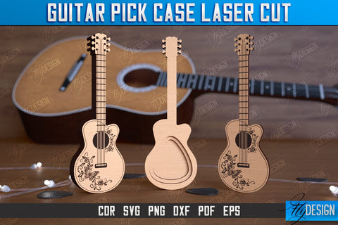 Guitar Pick Case Bundle | Picks Holder | Pick Box | Music Accessories | Gift for Guitarist | CNC Files SVG Fly Design 