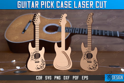 Guitar Pick Case Bundle | Picks Holder | Pick Box | Music Accessories | Gift for Guitarist | CNC Files SVG Fly Design 
