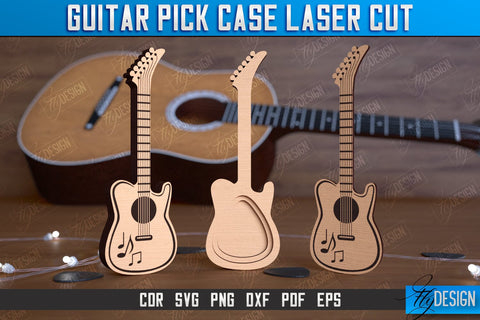 Guitar Pick Case Bundle | Picks Holder | Pick Box | Music Accessories | Gift for Guitarist | CNC Files SVG Fly Design 
