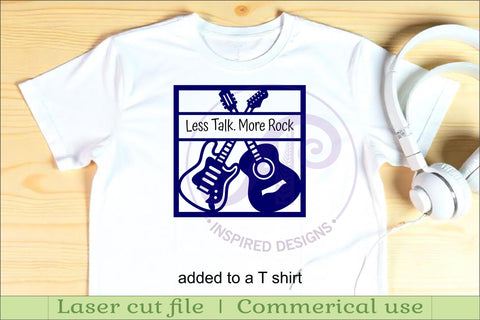 Guitars name sign design for laser cutting or cards SVG APInspireddesigns 