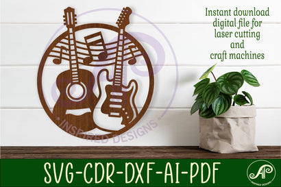 Guitars wall art sign, SVG file SVG APInspireddesigns 