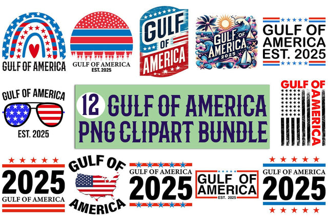 Gulf Of America PNG Clipart Bundle Printable File Sublimation Creativedesigntee 