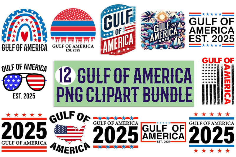 Gulf Of America PNG Clipart Bundle Printable File Sublimation Creativedesigntee 