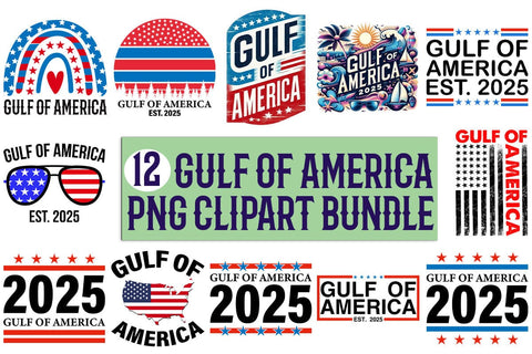 Gulf Of America PNG Clipart Bundle Printable File Sublimation Creativedesigntee 