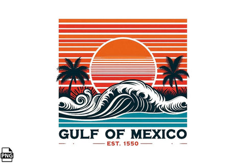 Gulf Of Mexico Est 1550 PNG Clipart Printable File Sublimation Creativedesigntee 