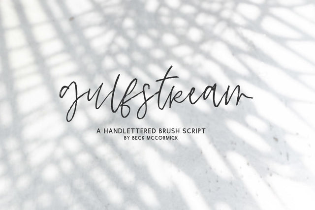 Gulfstream Brush Script Font Beck McCormick 