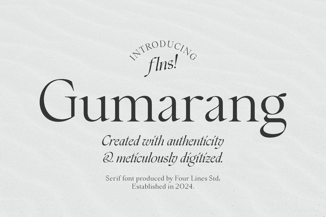 Gumarang – Serif font Font Four Lines Std. 