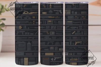 Gun Collection 20oz Tumbler Wrap Sublimation sassyprint 