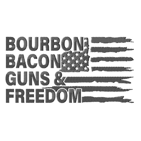 Guns and Freedom Embroidery Designs Bundle - 4 Designs, Beer Bacon Guns and Freedom Embroidery, Whiskey Steak Guns & Freedom PES Files Embroidery/Applique DESIGNS HappyDesignStudio 