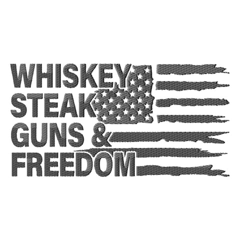 Guns and Freedom Embroidery Designs Bundle - 4 Designs, Beer Bacon Guns and Freedom Embroidery, Whiskey Steak Guns & Freedom PES Files Embroidery/Applique DESIGNS HappyDesignStudio 