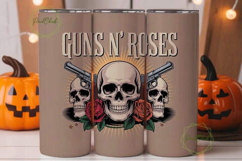 Guns N' Roses 20oz Tumbler Wrap Sublimation PixelChick 