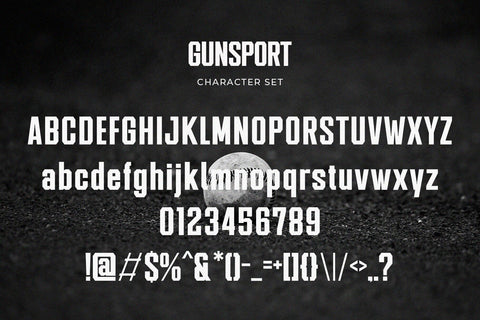 Gunsport - Sport Display Font Font studioalmeera 