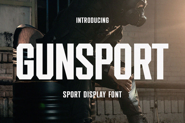 Gunsport - Sport Display Font Font studioalmeera 