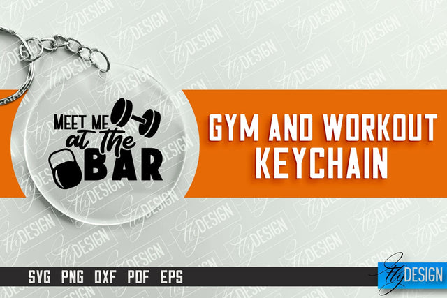 Gym and Workout Keychain | Round Keychain Designs | Quotes SVG SVG Fly Design 