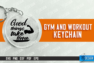 Gym and Workout Keychain | Round Keychain Designs | Quotes SVG SVG Fly Design 