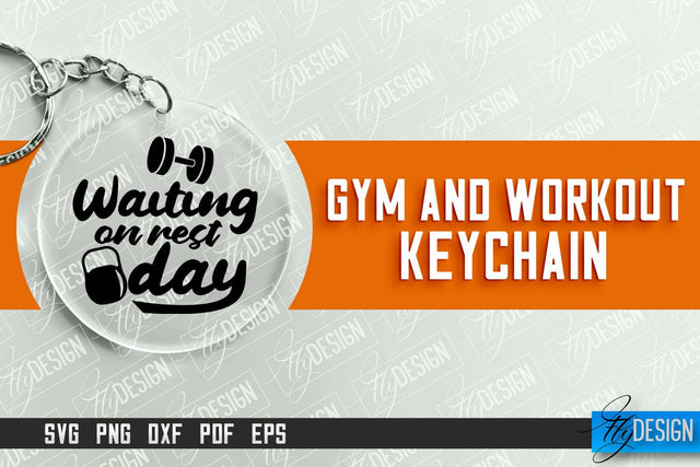 Gym and Workout Keychain | Round Keychain Designs | Quotes SVG SVG Fly Design 