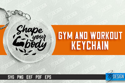 Gym and Workout Keychain | Round Keychain Designs | Quotes SVG SVG Fly Design 