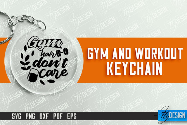 Gym and Workout Keychain | Round Keychain Designs | Quotes SVG SVG Fly Design 