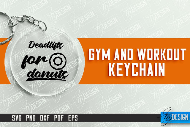 Gym and Workout Keychain | Round Keychain Designs | Quotes SVG SVG Fly Design 