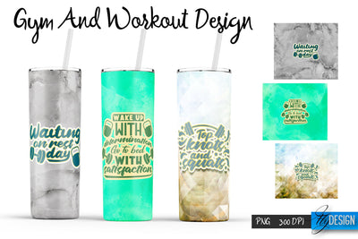 Gym and Workout Tumblers Wrap20 oz | PNG File | 300 DPI Sublimation Fly Design 