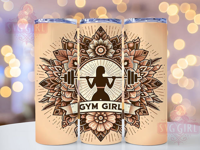 Gym Fitness Workout 20oz Motivational Tumbler, Gym Tumbler, Fitness Design, Workout Gift, 20oz Sublimation, Exercise Motivational, Sporty Girl, Health and Fitness Sublimation SvggirlplusArt 
