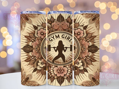 Gym Fitness Workout 20oz Motivational Tumbler, Gym Tumbler, Fitness Design, Workout Gift, 20oz Sublimation, Exercise Motivational, Sporty Girl, Health and Fitness Sublimation SvggirlplusArt 