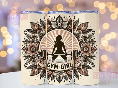 Gym Fitness Workout 20oz Motivational Tumbler, Gym Tumbler, Fitness Design, Workout Gift, 20oz Sublimation, Exercise Motivational, Sporty Girl, Health and Fitness Sublimation SvggirlplusArt 