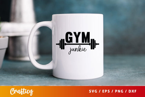 Gym junkie SVG Design SVG Designangry 