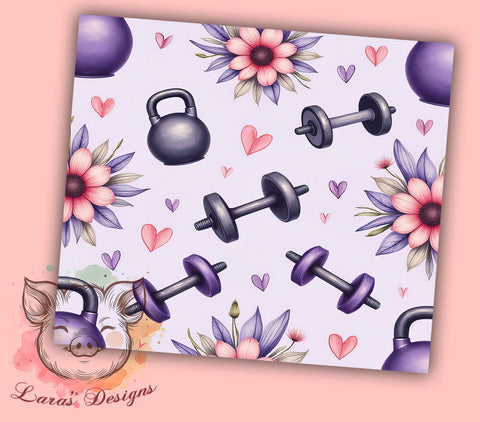 Gym Motivational Fitness 20oz Tumbler, Gym Motivational, 20oz Tumbler, Sublimation Wrap, Workout Cup, Fitness Gift, Inspirational Drinkware Sublimation Lara' s Designs 