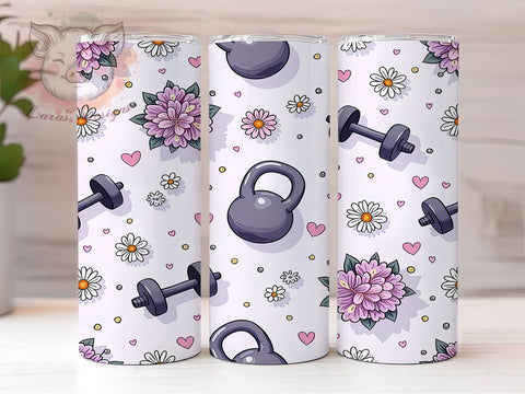 Gym Motivational Fitness 20oz Tumbler, Gym Motivational, 20oz Tumbler, Sublimation Wrap, Workout Cup, Fitness Gift, Inspirational Drinkware Sublimation Lara' s Designs 