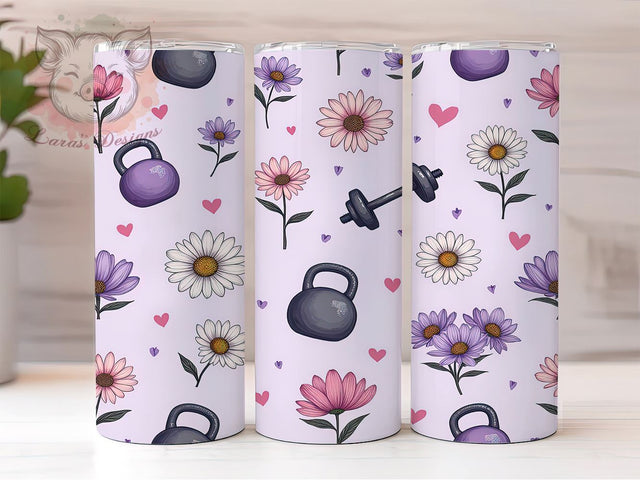 Gym Motivational Fitness 20oz Tumbler, Gym Motivational, 20oz Tumbler, Sublimation Wrap, Workout Cup, Fitness Gift, Inspirational Drinkware Sublimation Lara' s Designs 