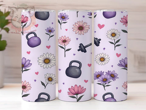 Gym Motivational Fitness 20oz Tumbler, Gym Motivational, 20oz Tumbler, Sublimation Wrap, Workout Cup, Fitness Gift, Inspirational Drinkware Sublimation Lara' s Designs 