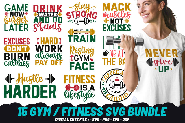 Gym Quotes SVG Bundle SVG Regulrcrative 