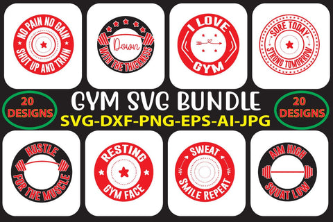 GYM-SVG-BUNDLE SVG Syaman 