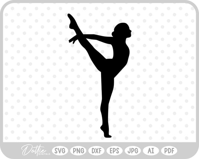 Gymnast Pose SVG DottieDigitals 