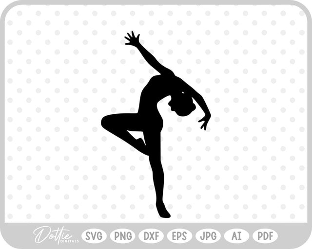 Gymnast Pose SVG DottieDigitals 