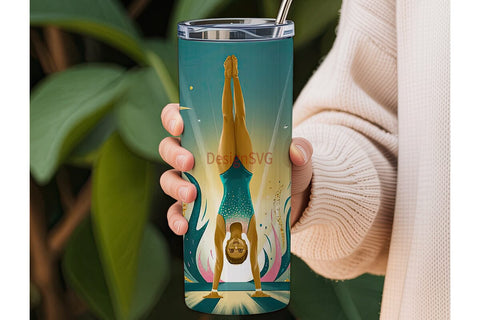 Gymnast Tumbler Wrap 20oz Sublimation DesignSVG 