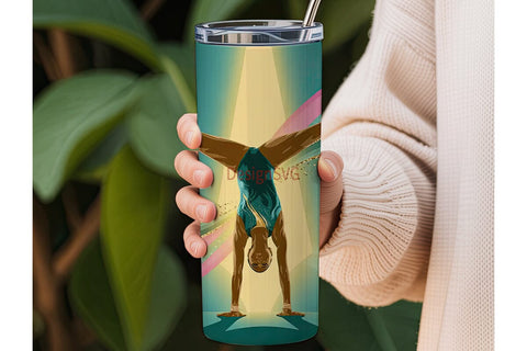 Gymnast Tumbler Wrap 20oz Sublimation DesignSVG 
