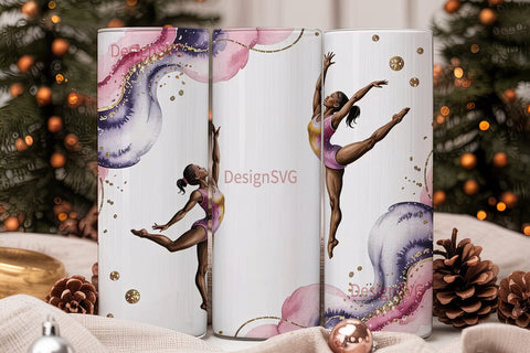 Gymnast Tumbler Wrap PNG Sublimation DesignSVG 