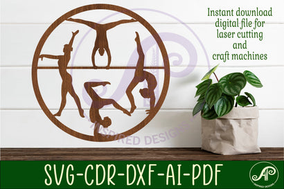 Gymnast wall art sign, SVG file. vector file SVG APInspireddesigns 
