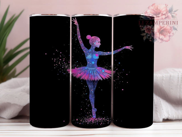 Gymnastics Ballet Dance Tumbler Wrap, 20oz Tumbler Sublimation, Glitter Dance Design, Artistic Gymnastics Wrap, Elegant Ballerina Tumbler, Dance Lover Gift Sublimation Li Zamperini 