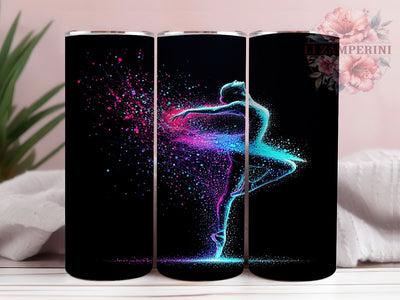 Gymnastics Ballet Dance Tumbler Wrap, 20oz Tumbler Sublimation, Glitter Dance Design, Artistic Gymnastics Wrap, Elegant Ballerina Tumbler, Dance Lover Gift Sublimation Li Zamperini 