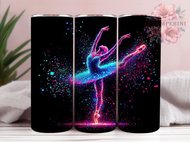 Gymnastics Ballet Dance Tumbler Wrap, 20oz Tumbler Sublimation, Glitter Dance Design, Artistic Gymnastics Wrap, Elegant Ballerina Tumbler, Dance Lover Gift Sublimation Li Zamperini 