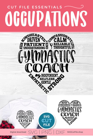 Gymnastics coach svg for Cricut or Silhouette SVG SVG Cut File 