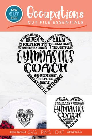 Gymnastics coach svg for Cricut or Silhouette SVG SVG Cut File 